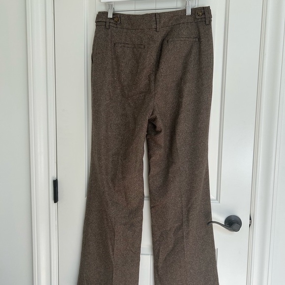 TALBOTS NWT Brown Tweed Lined Wool Trousers - Picture 3 of 8